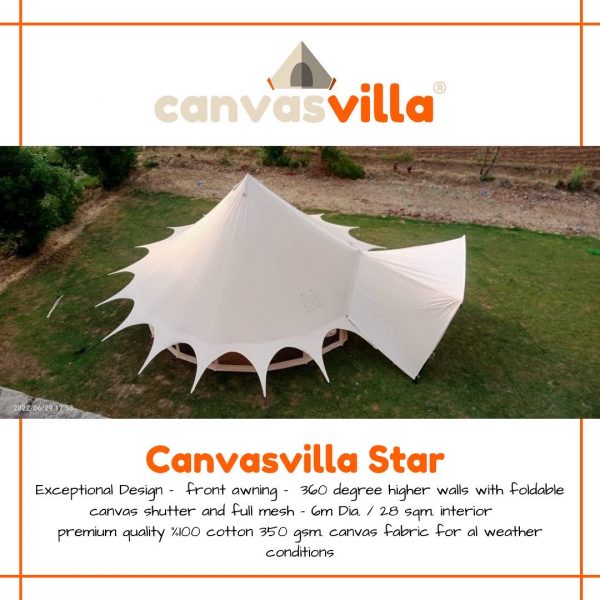 Star Shaped Canvas Bell Tent